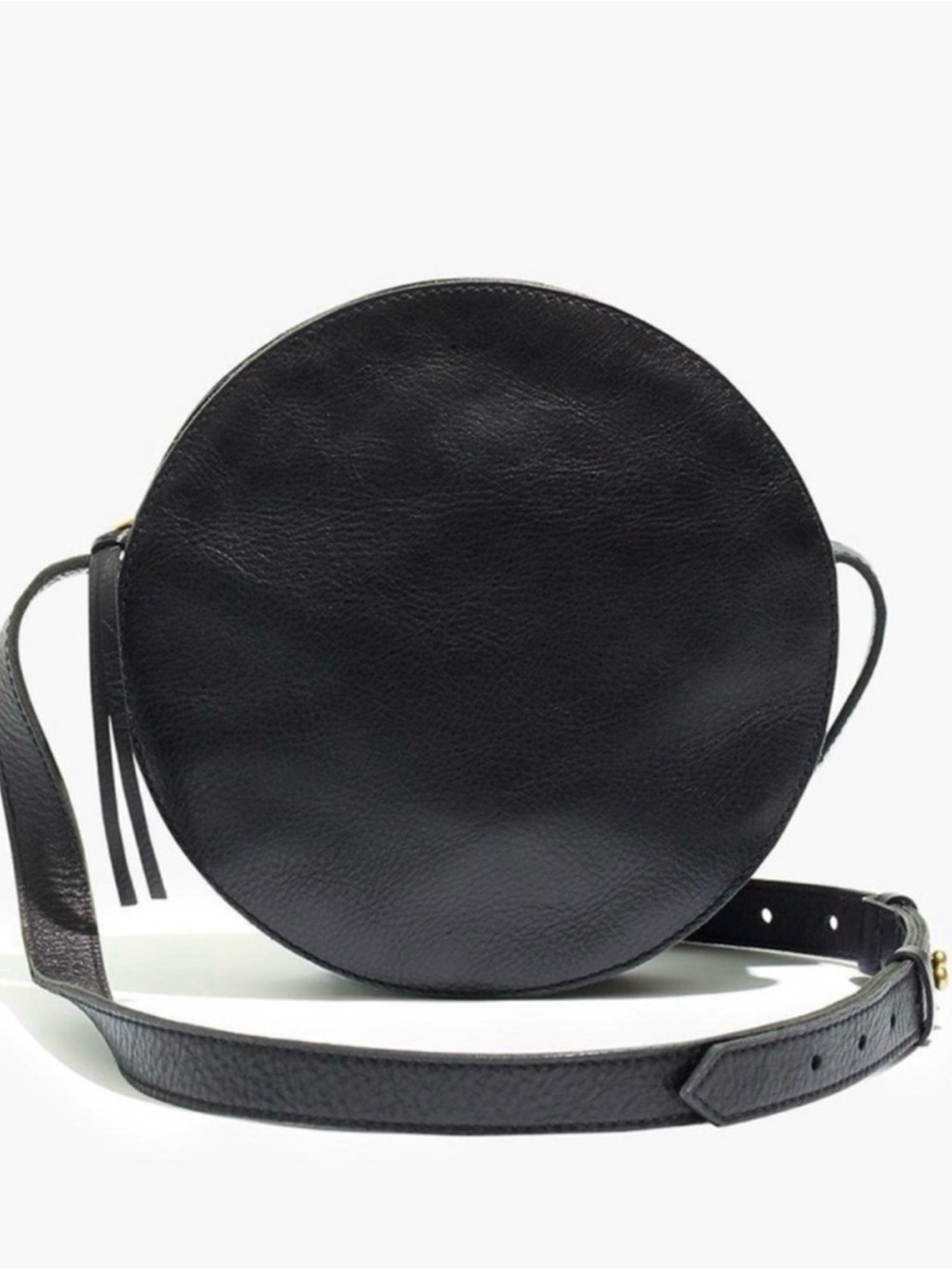 Madewell Black Round Leather Crossbody